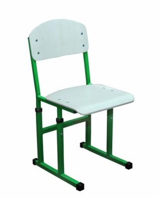 Учнівський полозковий стілець на квадратній трубі, екологічно чиста фанера, регулюється на ростові групи №4-6, АНШАР ГРУП (90240)